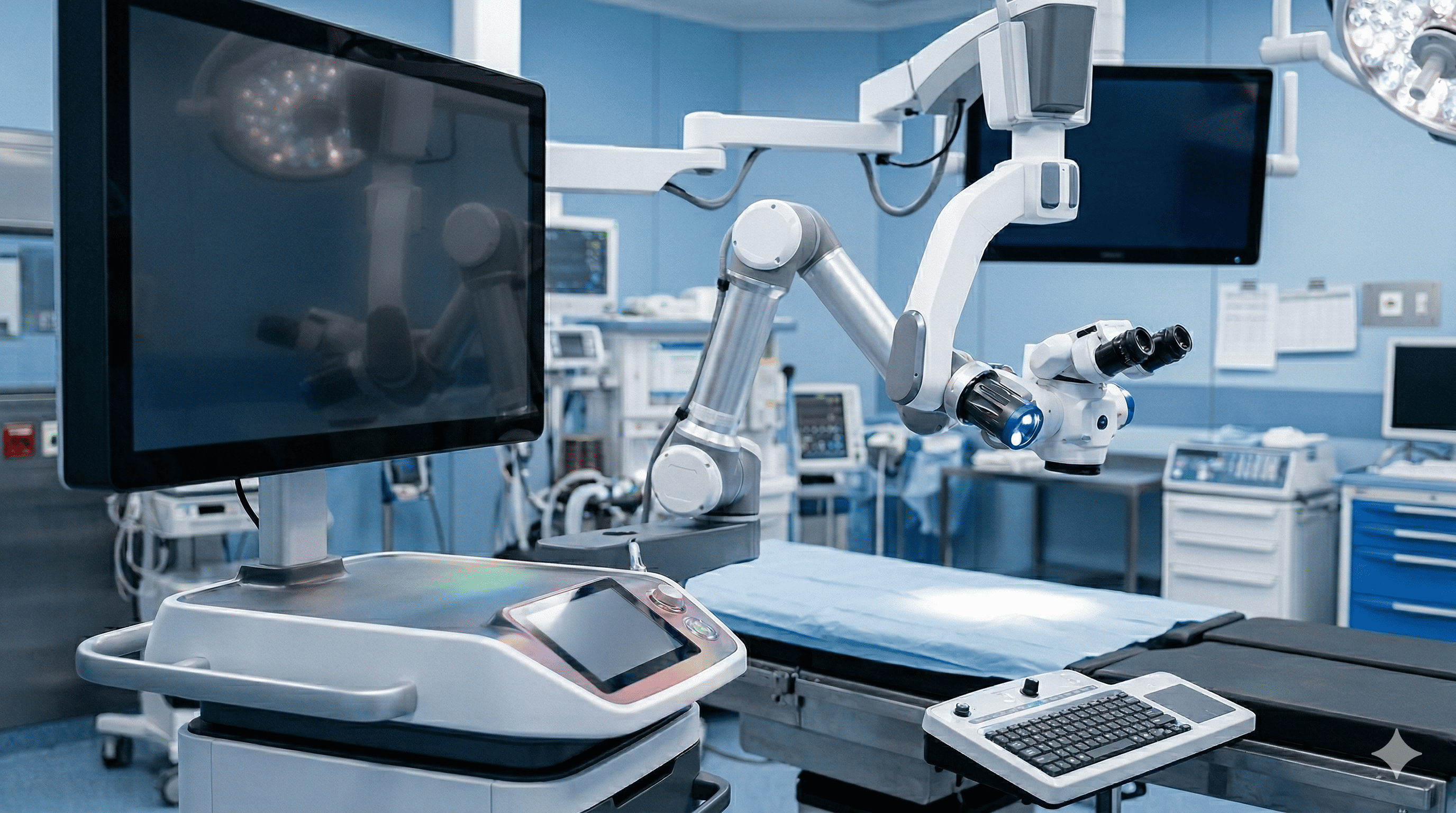 Robotic Arm Microscope with 4K 3D Exoscope